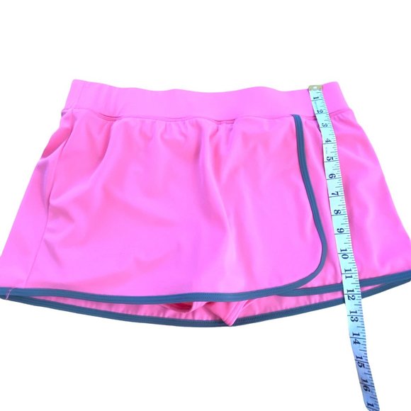 Lands End Women's 8 Skort Skirt Faux Wrap Pink Nylon - Picture 9 of 11